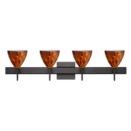 Besa Lighting Besa Wall With SQ Canopy Mia Bronze Amber Cloud 4x5W LED 4SW-177918-LED-BR-SQ